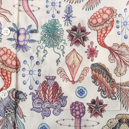 Underwater Pattern Button Short Sleeve Shirt