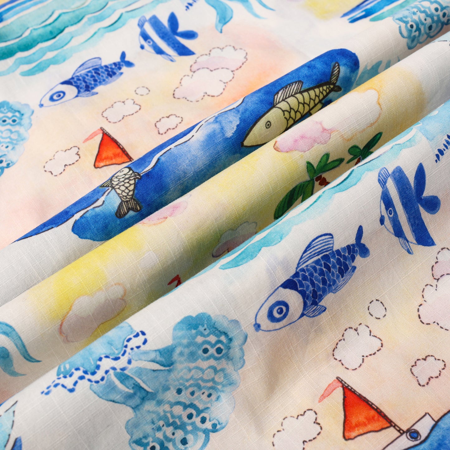 Resort Beach Pattern Button Short Sleeve Shirt