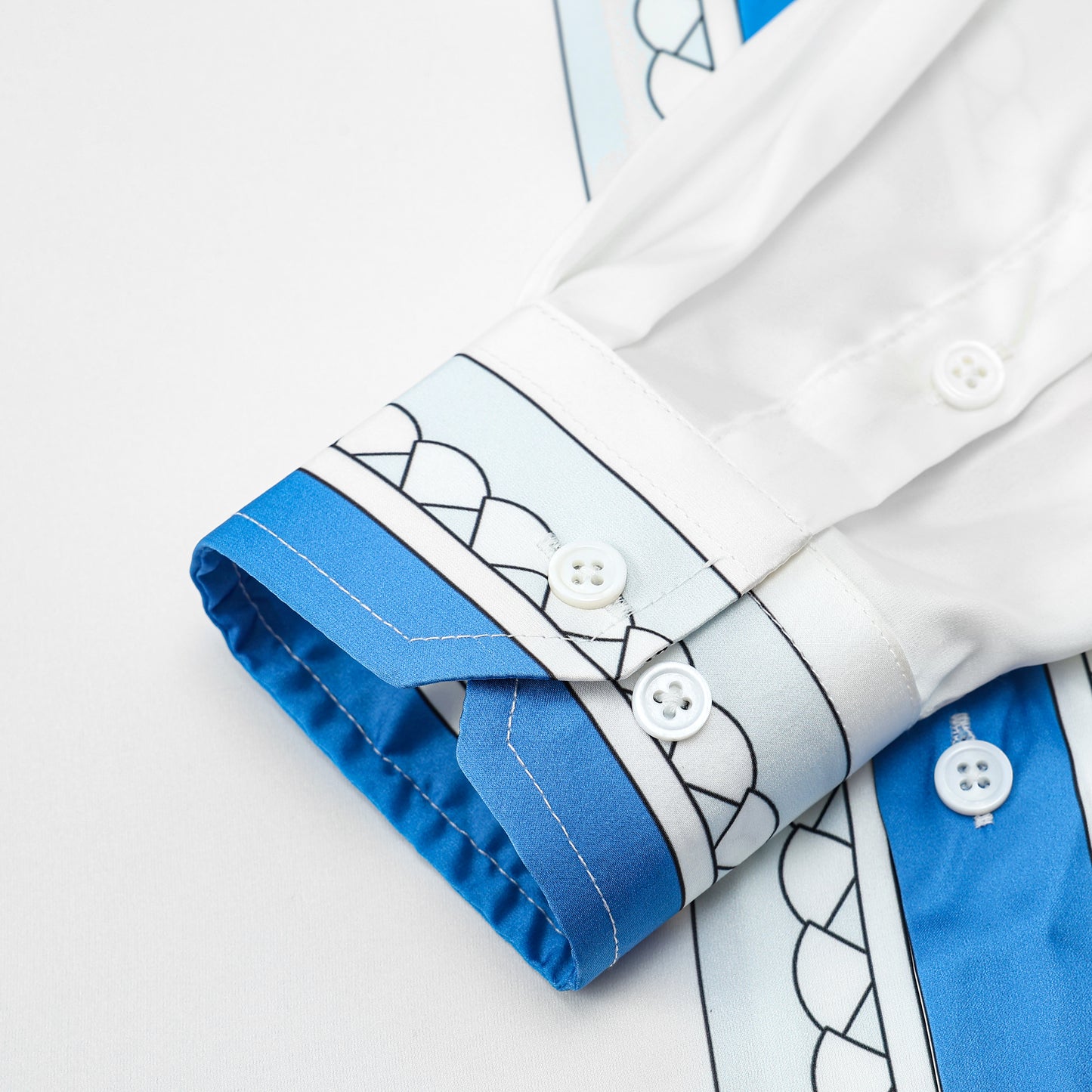 Palace Pattern Camp Collar Long Sleeve Shirt