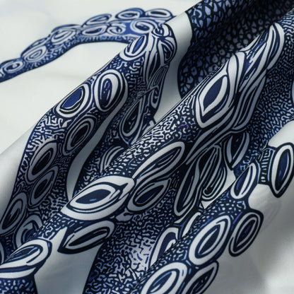 Octopus Print Camp Collar Short Sleeve Shirt
