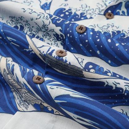 Great Wave Kanagawa Camp Collar Short Sleeve Shirt