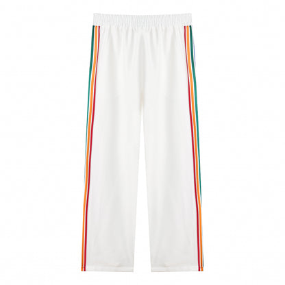 Greek Temple Siren Print Casual Trousers With Elastic Waistband