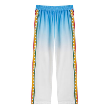 Roman Column Casual Trousers With Elastic Waistband