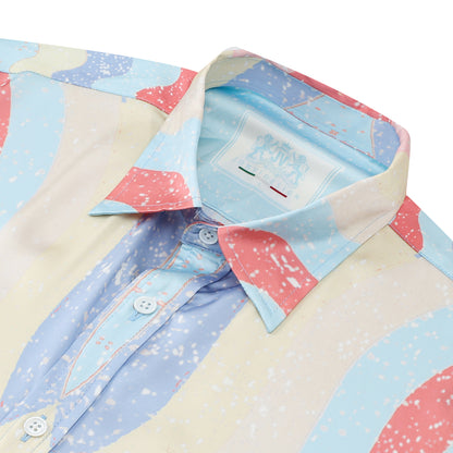 Splash Rainbow Color Short Sleeve Shirt for Men