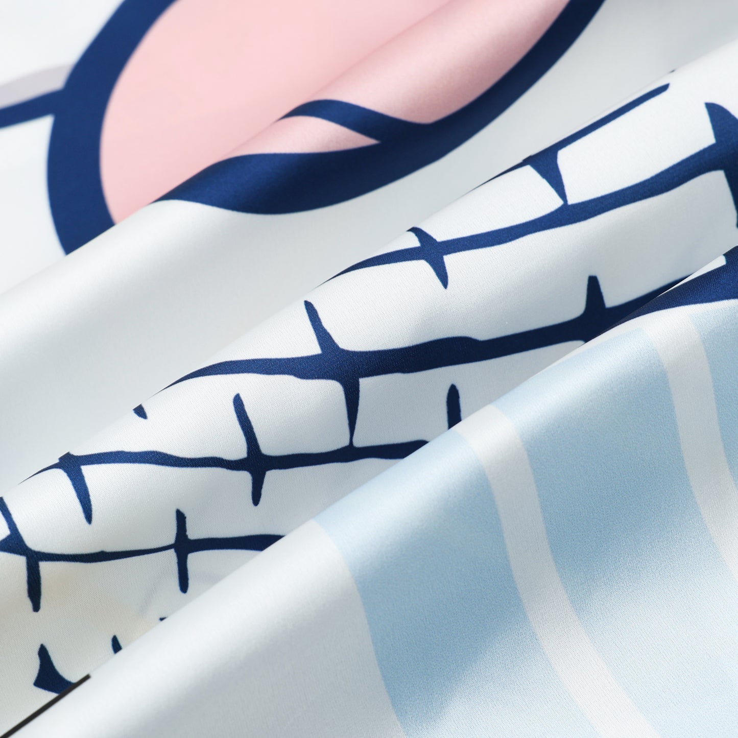 Tennis Court Pattern Short Sleeve Camp Collar Shirt