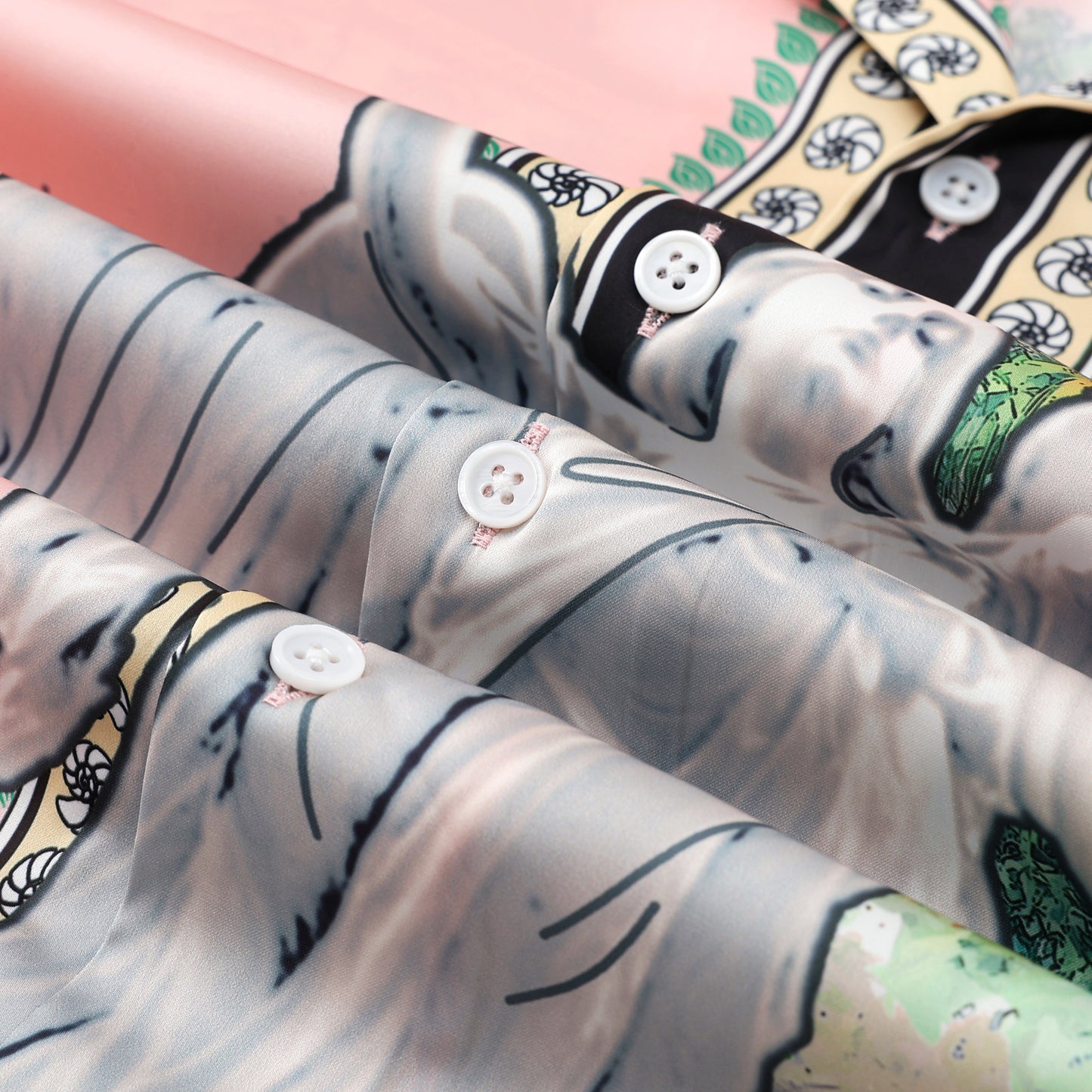 Goddess Statue Pattern Short Sleeve Drop Shoulder Shirt