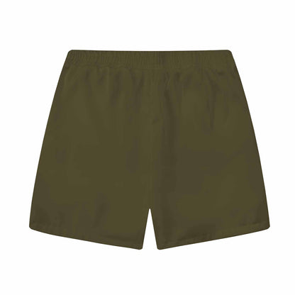 Geometric Square Block Pattern Elastic Waistband Summer Casual Shorts