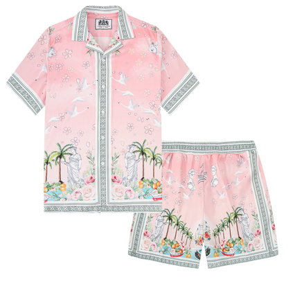 Retro Palace Spotted Dog Printed Waistband Shorts