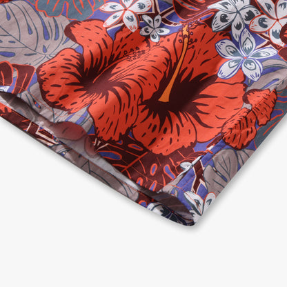 Crimson Heritage Hibiscus Aloha Shirt