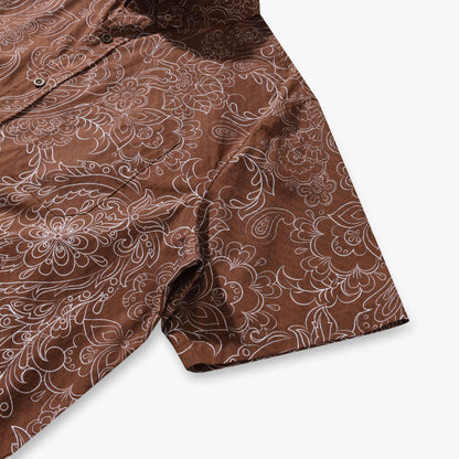 Cocoa Paisley Vintage Short-Sleeve