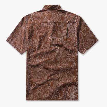 Cocoa Paisley Vintage Short-Sleeve