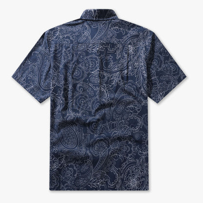 Cocoa Paisley Vintage Short-Sleeve
