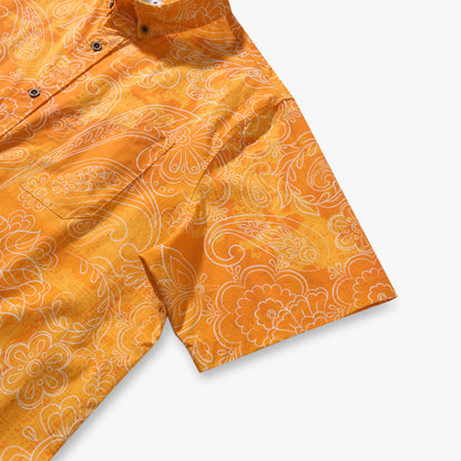 Cocoa Paisley Vintage Short-Sleeve