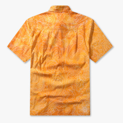 Cocoa Paisley Vintage Short-Sleeve