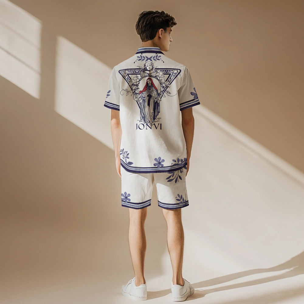 Maria in Print Camp Collar Short Sleeve Shirt