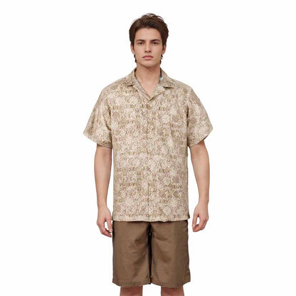 Four-Leaf Clover Print Casual Elastic Waistband Summer Casual Shorts