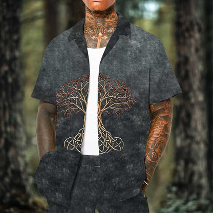 Men's Viking Tree of Life Elastic Waist Shorts