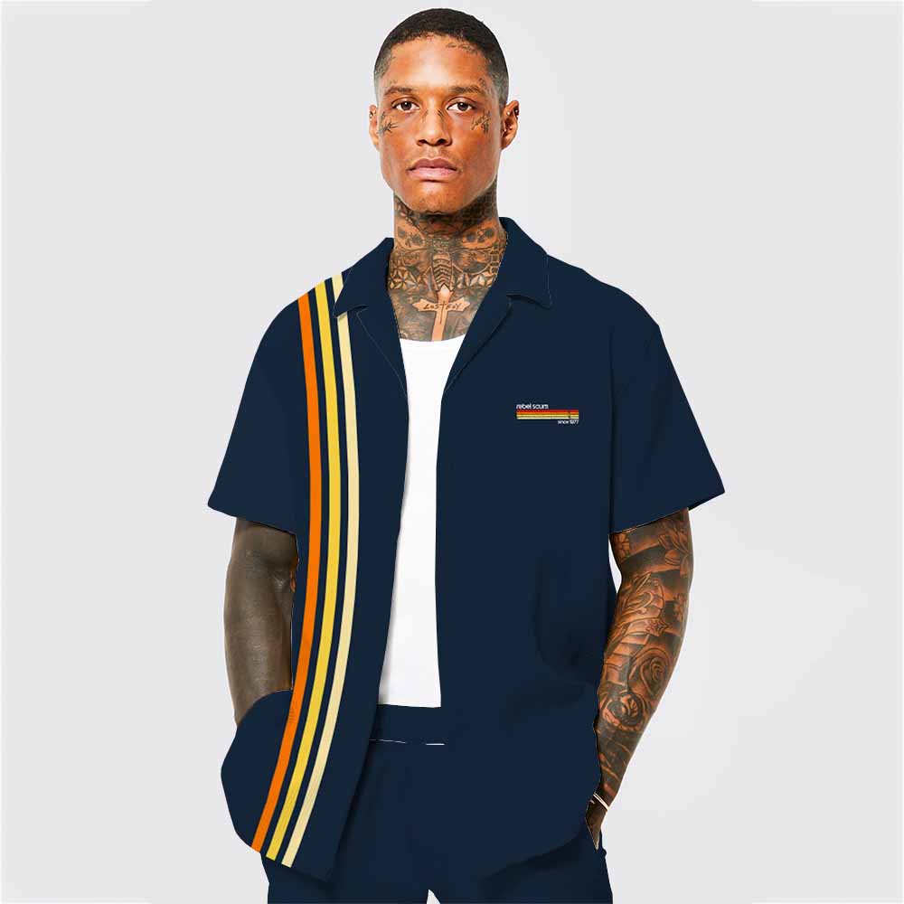 Rebel Scum 1977 Elastic Band Casual Shorts