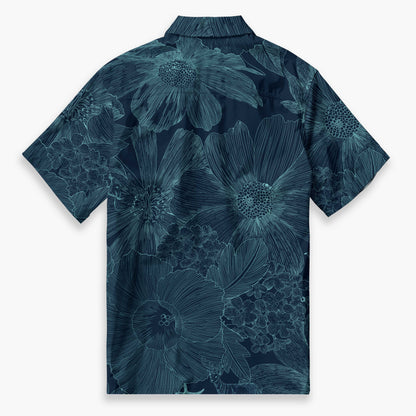 Indigo Floral Elephant Whisper Camp Shirt