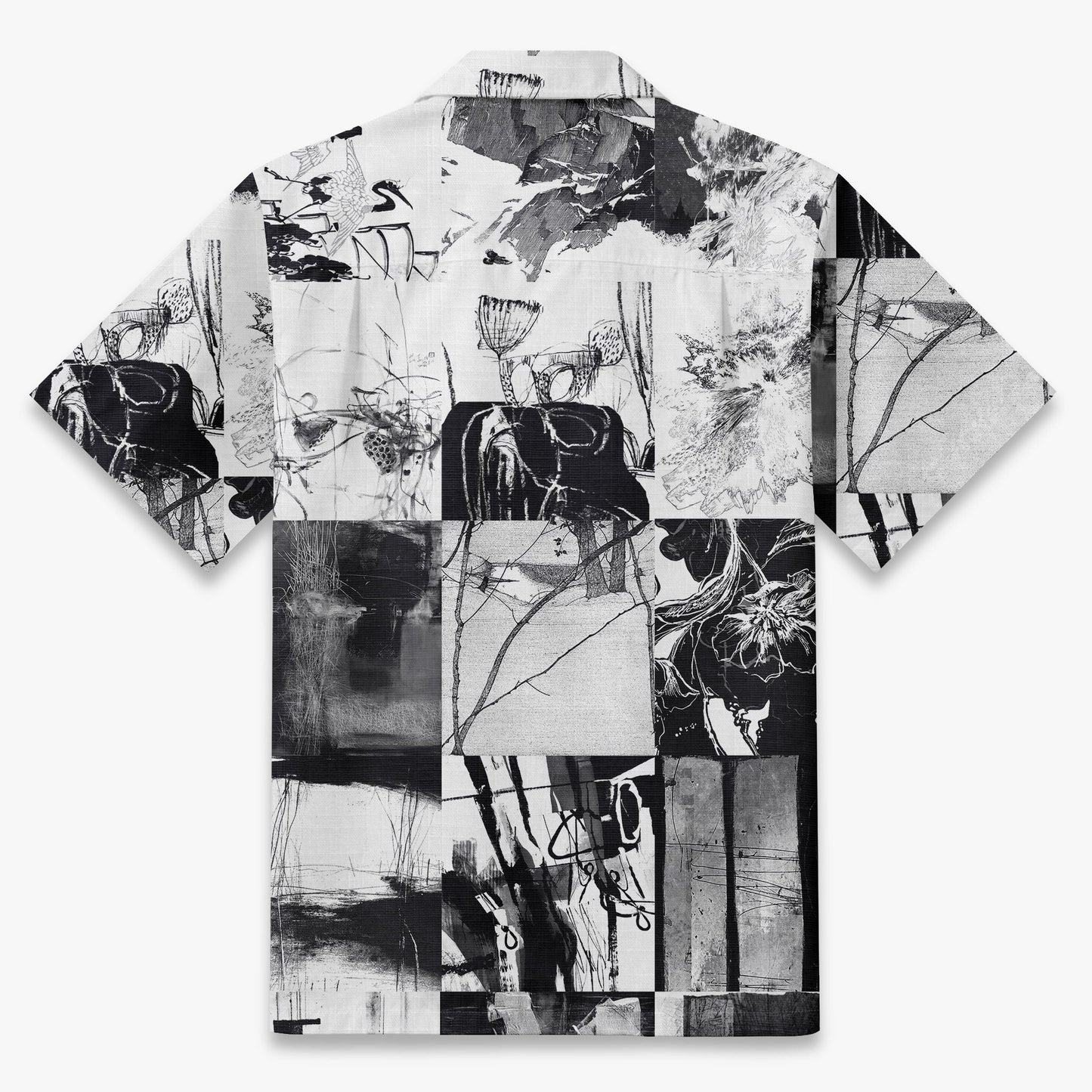 Abstract Ink Canvas Camp Shirt