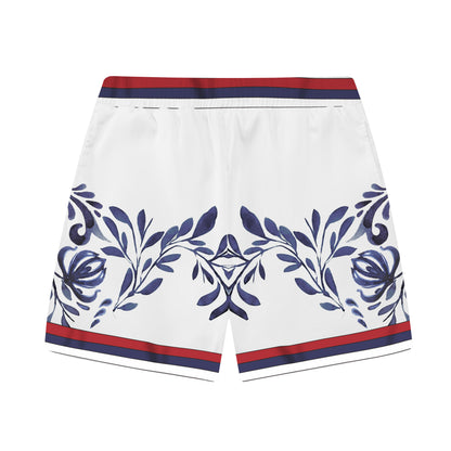 Virgin Mary Print Elastic Waistband Summer Casual Shorts