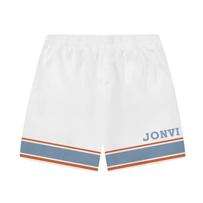 Oil Painting Style Maria Print Elastic Waistband Summer Casual Shorts