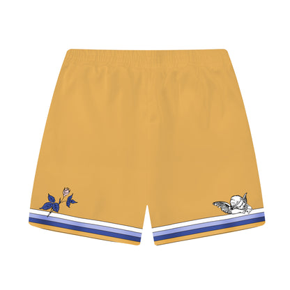 Little Angel Playing Print  Elastic Waistband Summer Casual Shorts