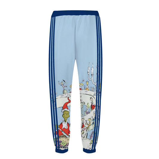 Christmas Party Print Elastic Waist Sports Sweatshirt Pants