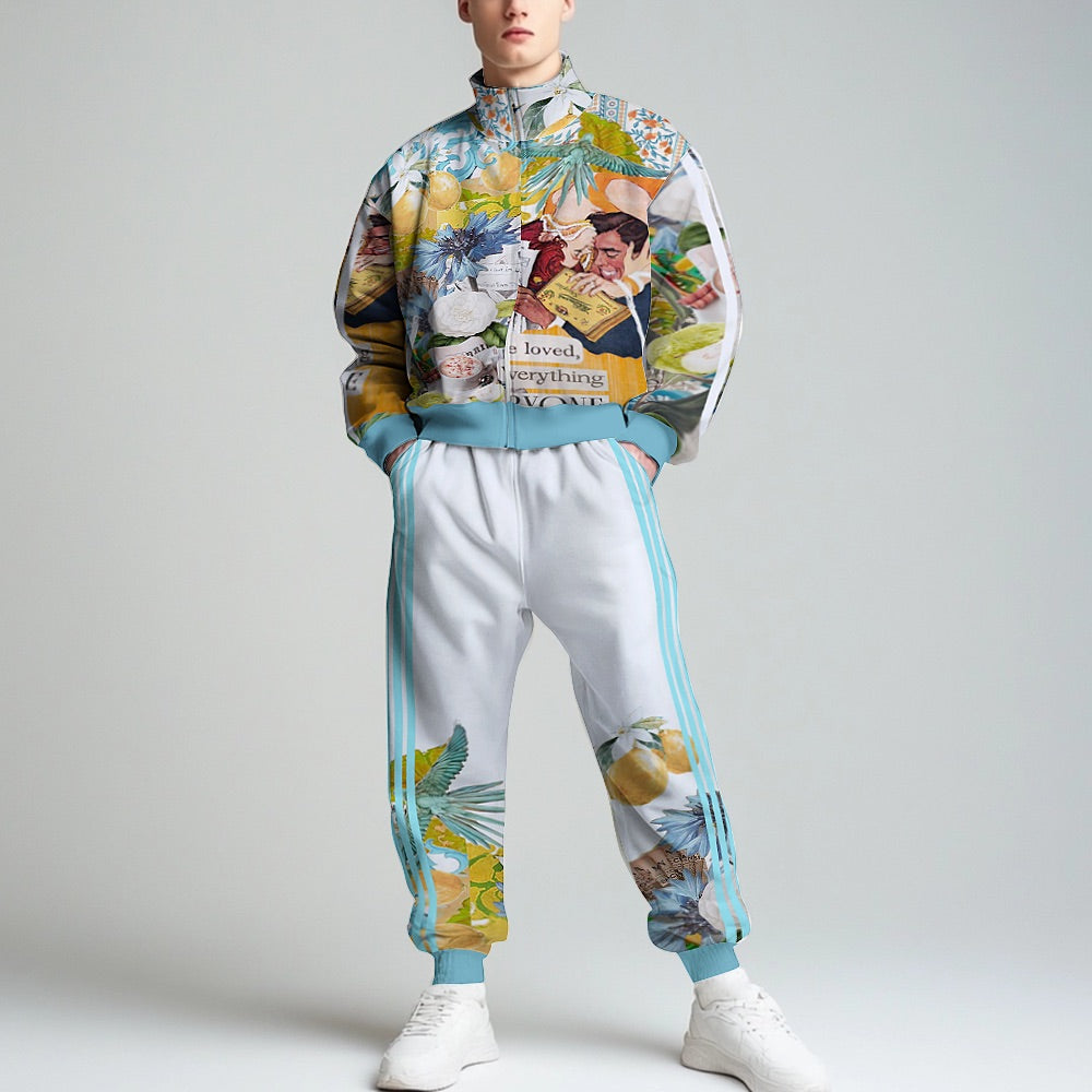 We Loved Everyong Everything Elastic Waist Sports Sweatshirt Pants