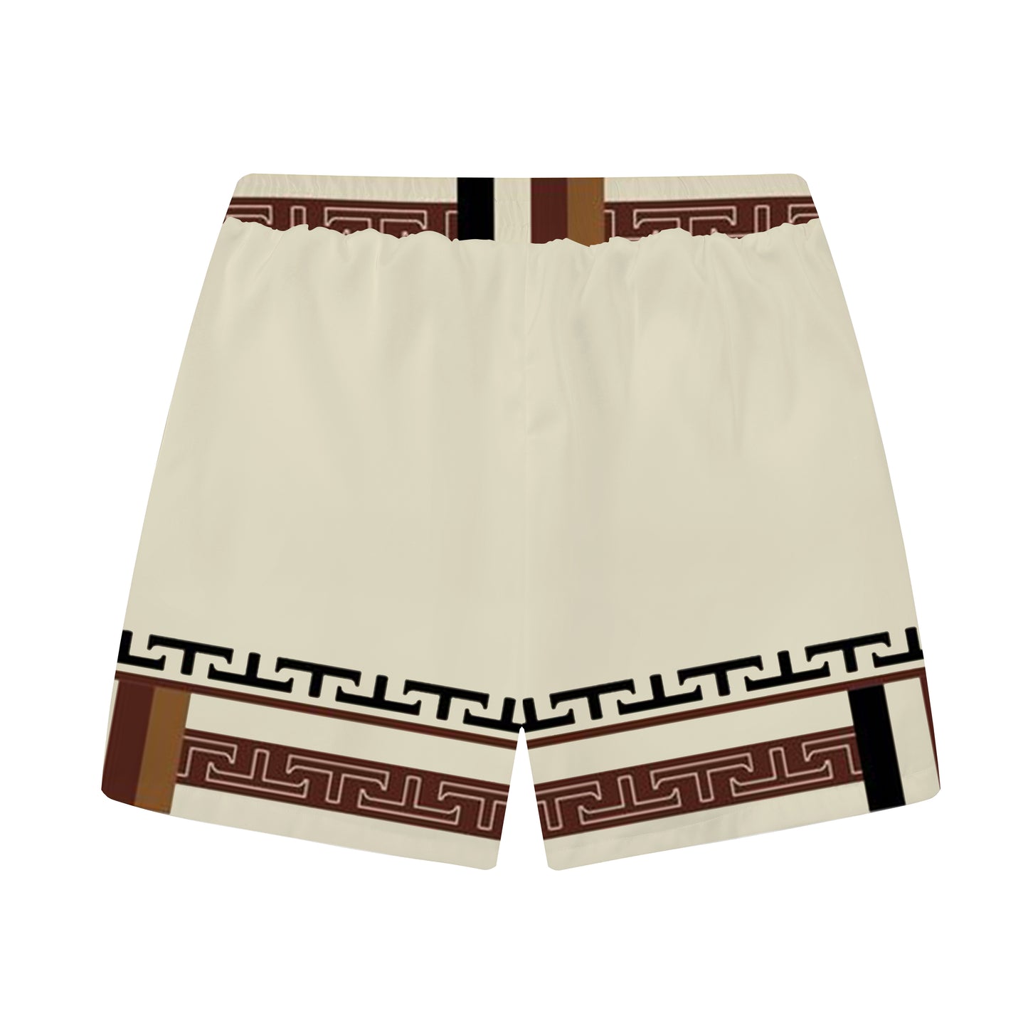 Acropolis Of Athens Pattern Elastic Waistband Casual Shorts