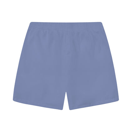 Blue Funny Duck Middle Finger Graphic Elastic Waistband Summer Casual Shorts