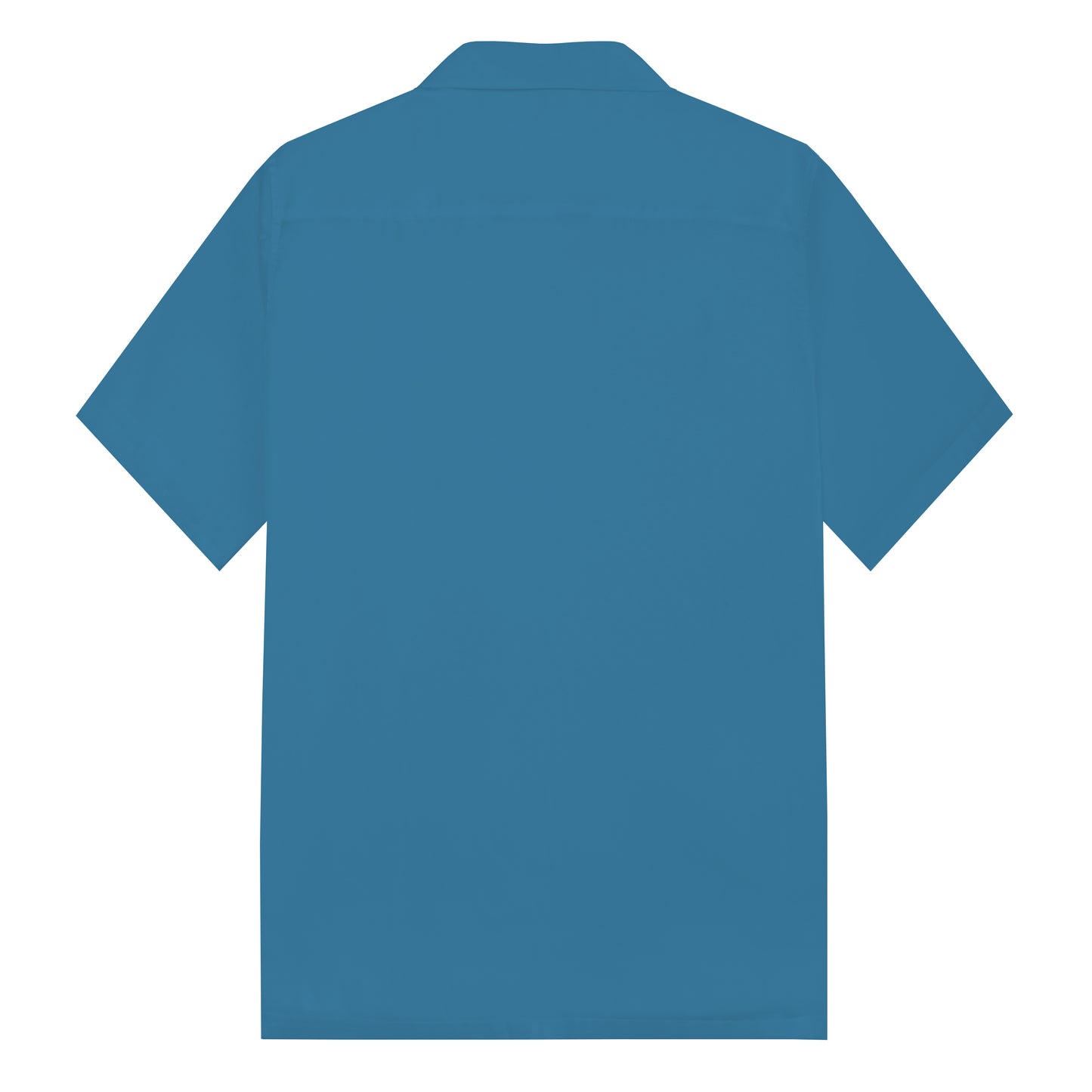 Blue Funny Duck DUCK YOU Camp Collar Short Sleeve Shirt