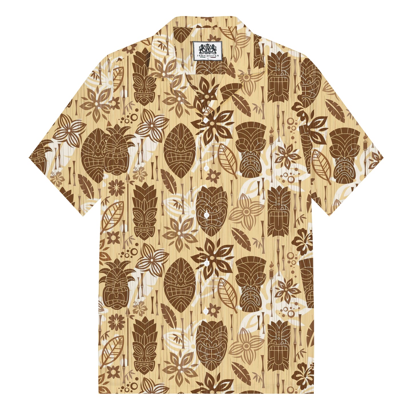 Summer Vintage Men's Hawaiian Collar Short Sleeve Shirt