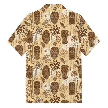 Summer Vintage Men's Hawaiian Collar Short Sleeve Shirt