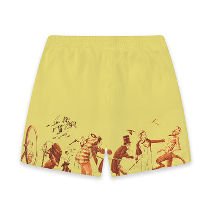 Drama Theme Print Elastic Waistband Summer Casual Shorts