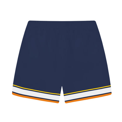 Men's Personalized Letter Print  Elastic Waistband Summer Casual Shorts