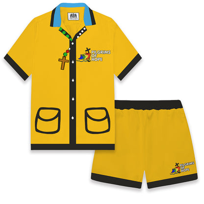 Catholic Jubilee Pattern Elastic Waistband Summer Casual Shorts