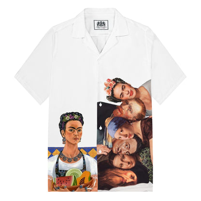 Frida Funny Character Collection Pattern Camp Collar Casual Shirt