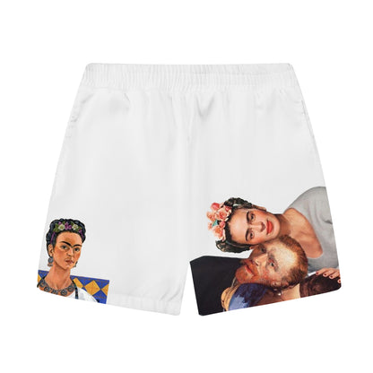 Frida Funny Character Collection Pattern Elastic Waistband Casual Shorts