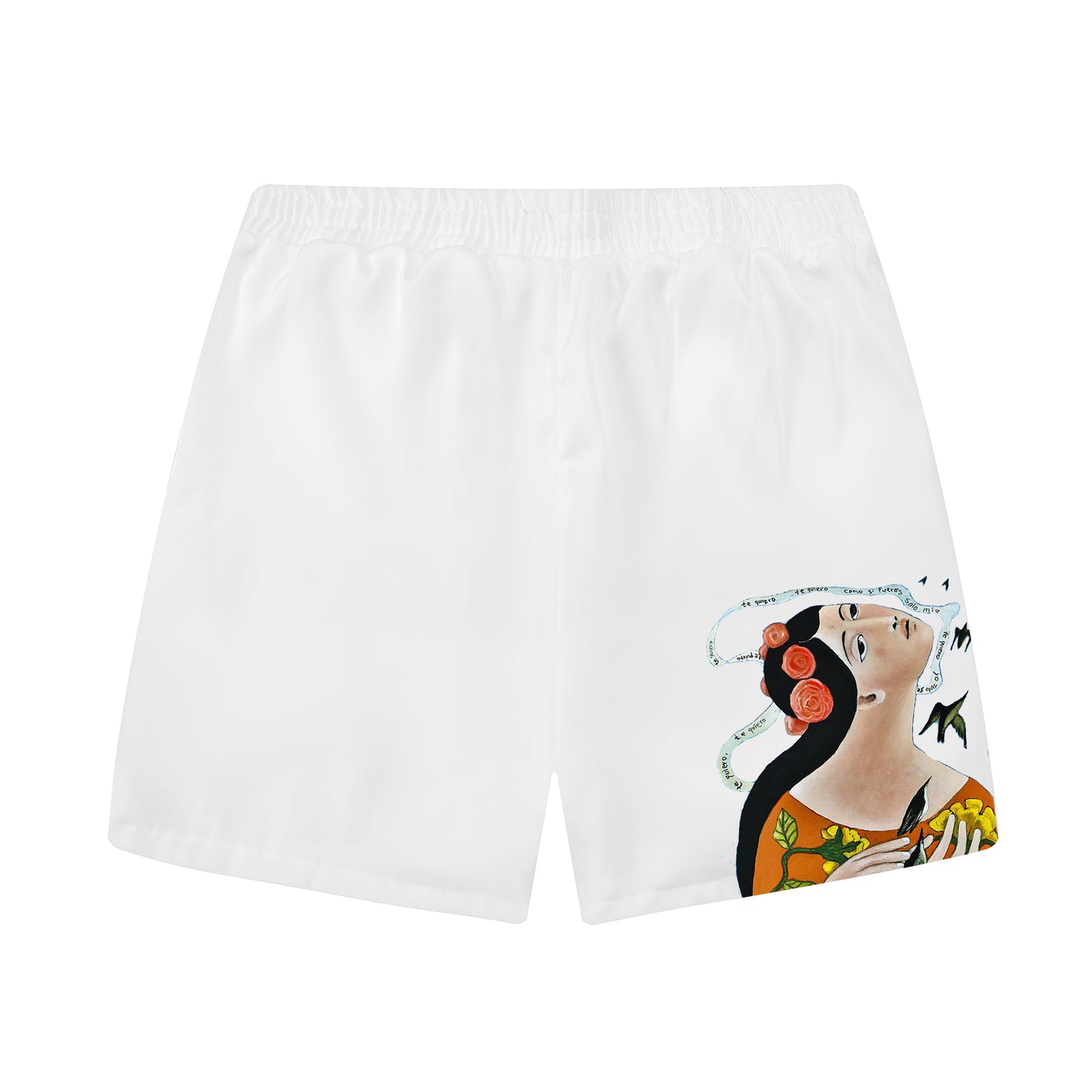 Frida Funny Character Collection Pattern Elastic Waistband Casual Shorts