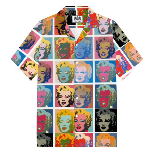 Monroe Head Pattern Camp Collar Casual Shirt