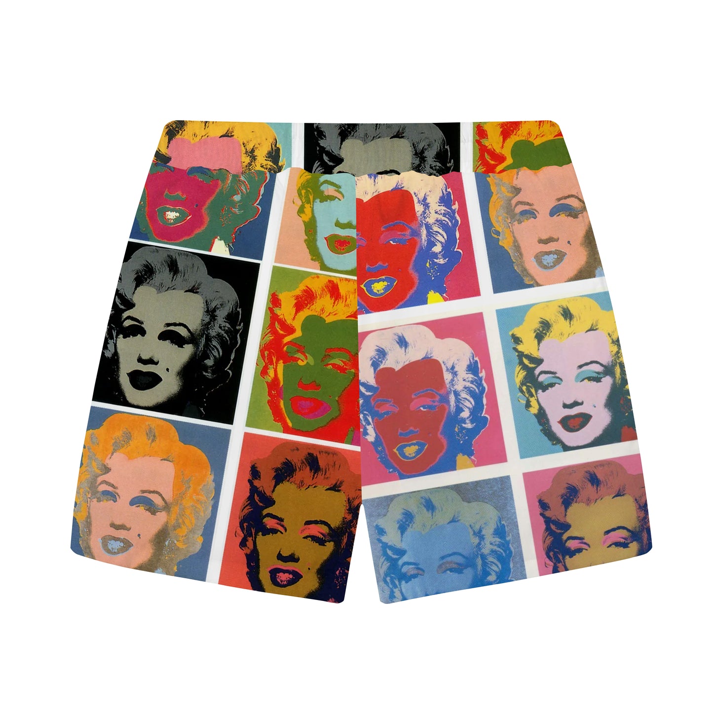 Monroe Head Pattern Elastic Waistband Casual Shorts