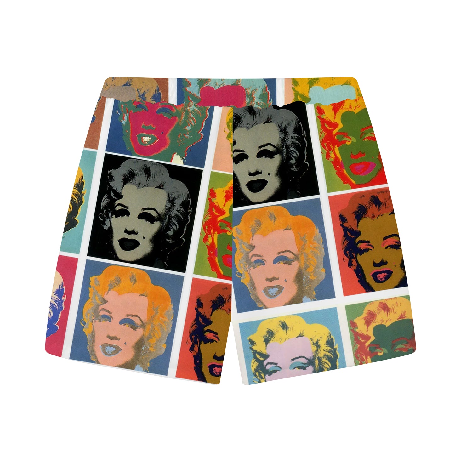 Monroe Head Pattern Elastic Waistband Casual Shorts