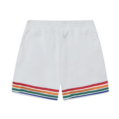 Greek Statue Pattern Elastic Waistband Summer Casual Shorts