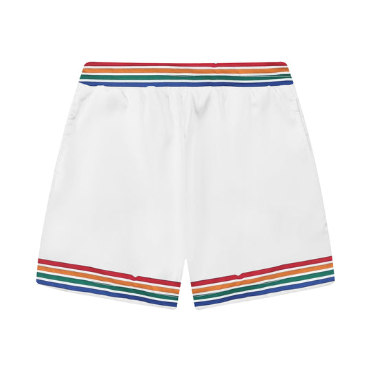 Greek Temple Print Elastic Waistband Summer Casual Shorts