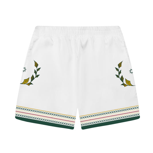 Greek Gods Print Elastic Waistband Summer Casual Shorts