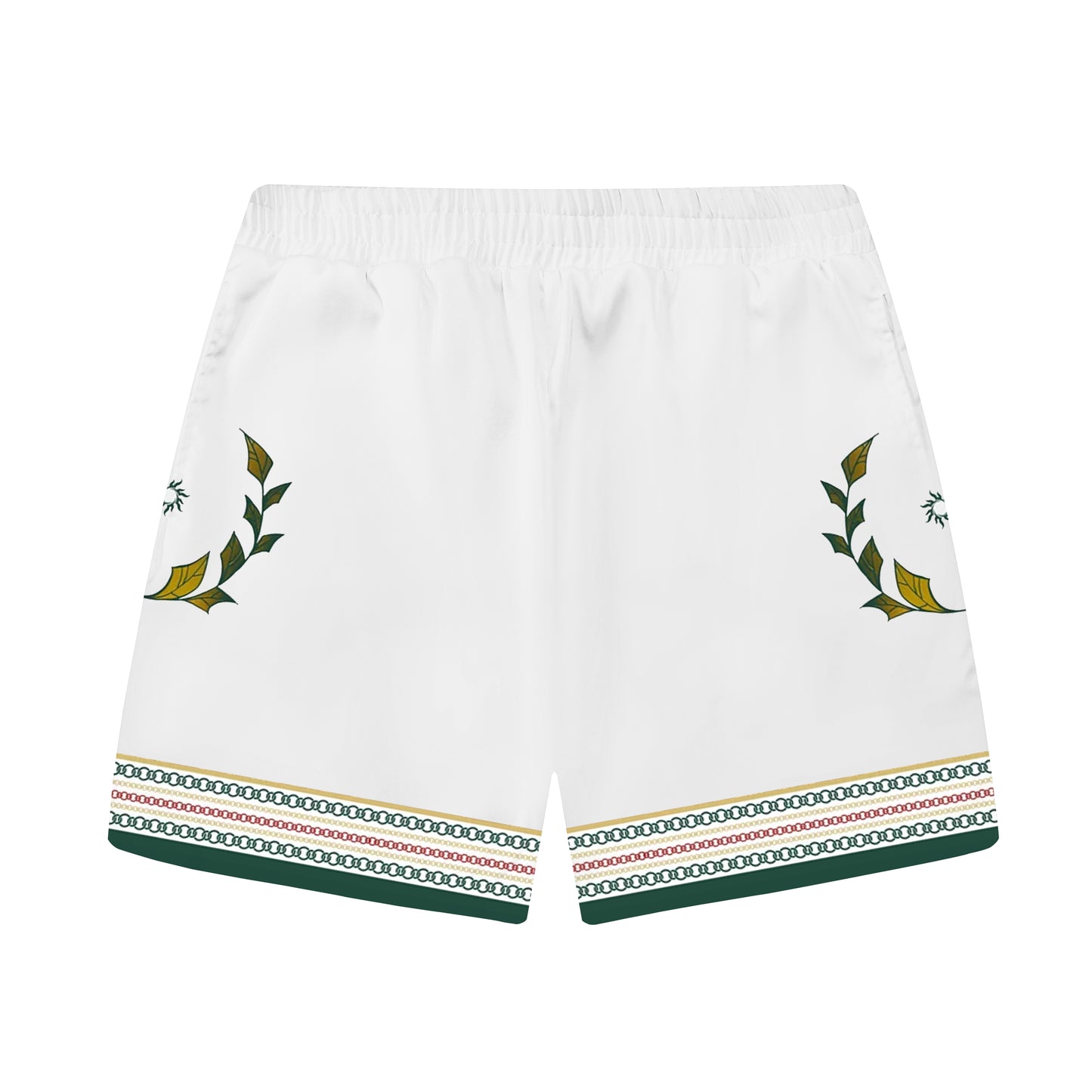 Greek Gods Print Elastic Waistband Summer Casual Shorts