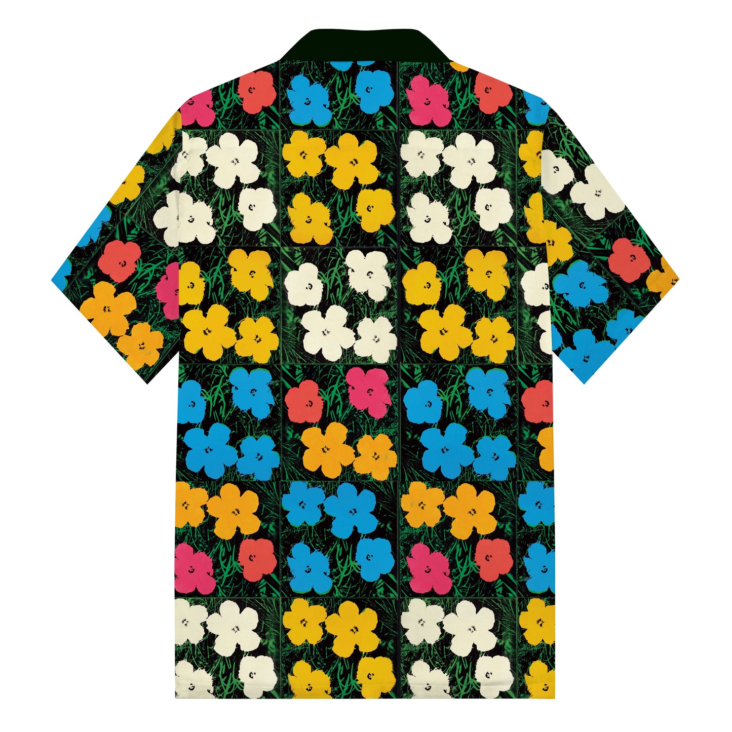 Summer Fresh Floral Pattern Camp Collar Short Sleeve Shirt