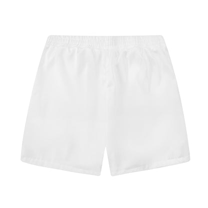 Rock Band Pattern Elastic Waistband Casual Shorts