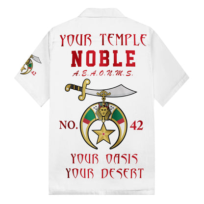 Noble 1893 Mystic Shrine Pattern Camp Collar Short Sleeve Shirt